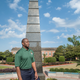 Gillum in front of the Eternal Flame on the campus of Florida A&M, May 17, 2019
